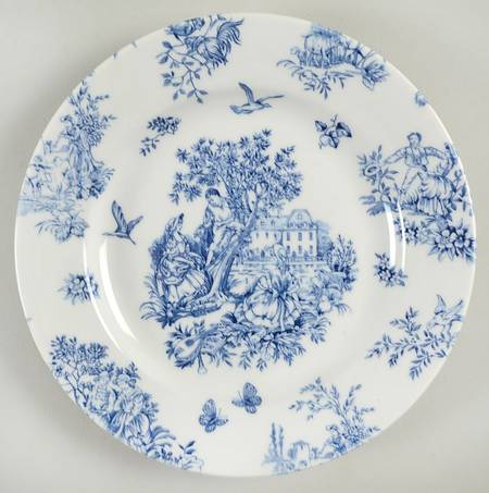 Toile de Jardin Azure Blue Salad Plate