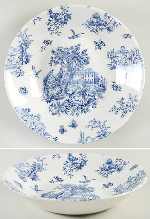 Toile de Jardin Azure Blue Coupe Soup Bowl