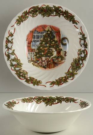 Christmas Morning 9" Round Vegetable Bowl by Queen's