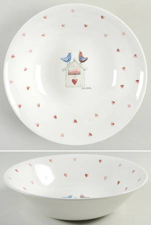 Alex Clark Lovebirds 9" Salad Serving Bowl