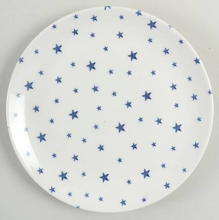 Stars Blue Salad Plate