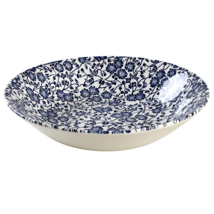 Victorian Calico White Coupe Soup Bowl