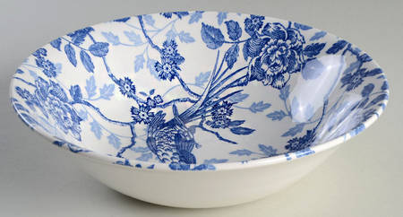 Kujaku Blue 9" Round Vegetable Bowl