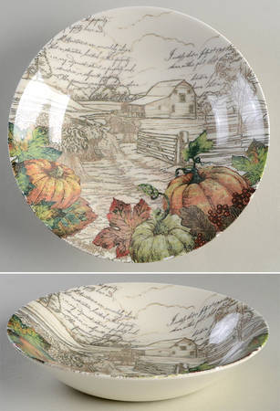 Pumpkin 8" Individual Pasta Bowl