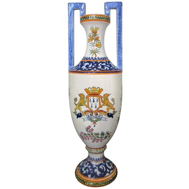 HR or Henriot Backstamp Giftware 15" Vase