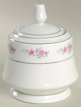 China Rose Sugar Bowl & Lid