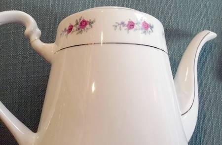 China Rose Tea/Coffee Pot No Lid