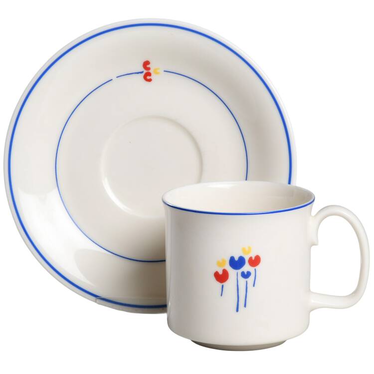 Tulips Flat Cup & Saucer Set
