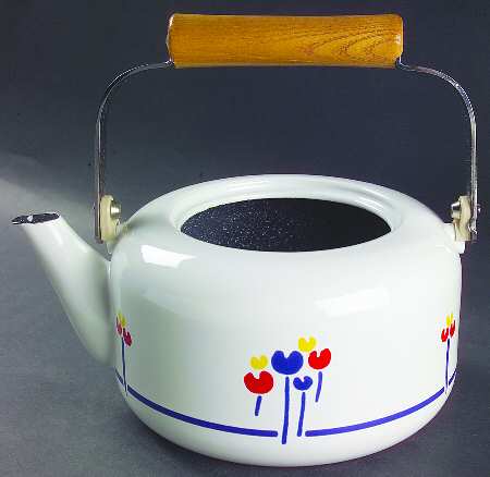 Tulips Metal Kettle No Lid