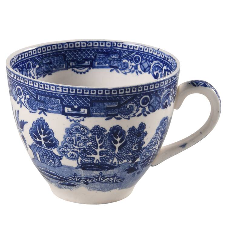 Willow Blue Flat Cup
