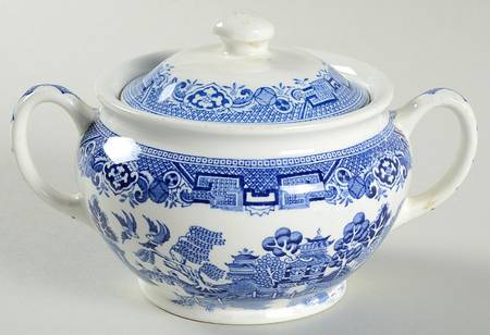 Willow Blue Sugar Bowl & Lid