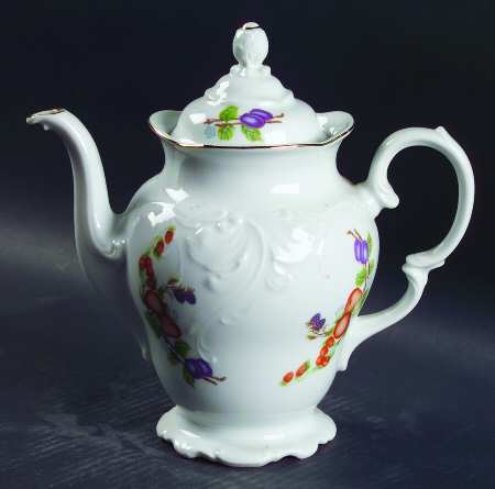 Fruit Garland Coffee Pot & Lid
