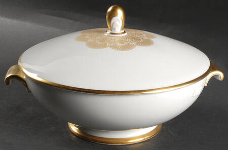 1473 (Aida, White) Round Covered Vegetable