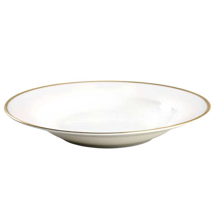 1473 (Aida, White) Large Rim Soup Bowl