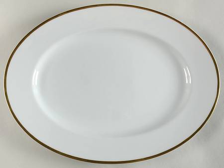 1473 (Aida, White) 15" Oval Serving Platter
