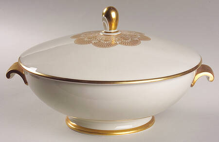 1473 (Aida, Cream) Round Covered Vegetable
