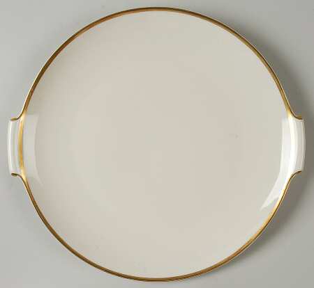 1473 (Aida, Cream) Handled Cake Plate