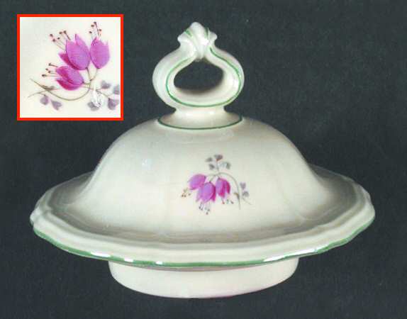 2653 (Chippendale, Green Trim, Cream) Lid for Teapot