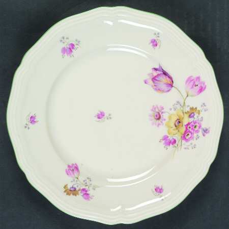 2653 (Chippendale, Green Trim, Cream) Salad Plate