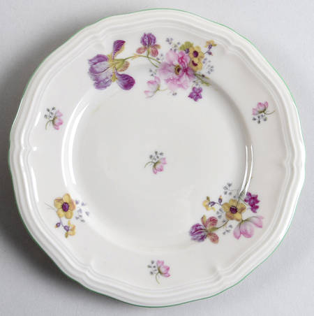 2664 (Chippendale, Cream, Green Trim) Bread & Butter Plate