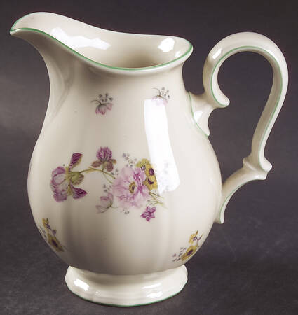 2664 (Chippendale, Cream, Green Trim) Pitcher