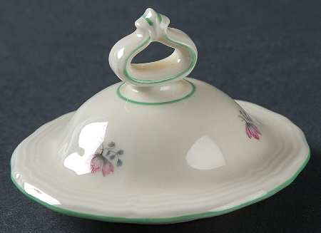 2664 (Chippendale, Cream, Green Trim) Lid for Sugar Bowl