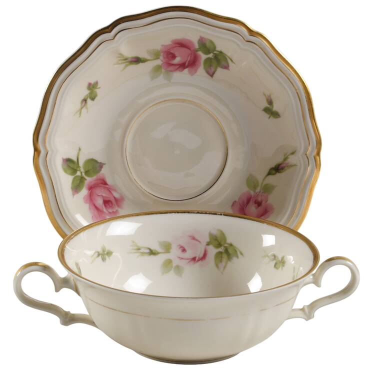 2677 Flat Cream Soup Bowl & Saucer Set