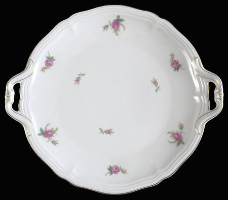 2820 (Chippendale, Gold Trim) Handled Cake Plate