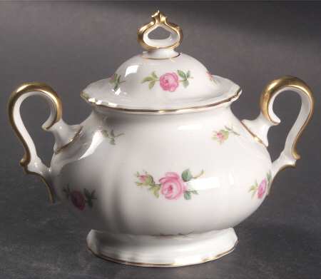 2820 (Chippendale, Gold Trim) Mini Sugar Bowl & Lid
