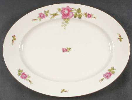 2825 (Aida, Cream) 15" Oval Serving Platter