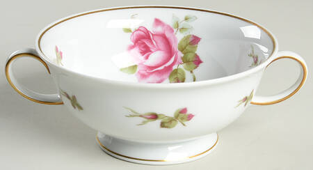 2825 (Aida, White) Footed Cream Soup Bowl