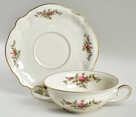 3158 (Viktoria) Flat Cream Soup Bowl & Saucer Set