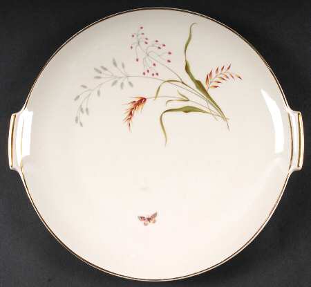 3162 (Aida, Cream) Handled Cake Plate