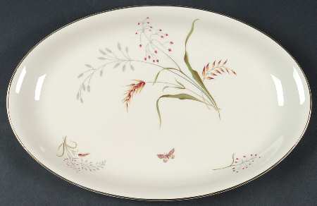 3162 (Aida, Cream) 13" Oval Serving Platter