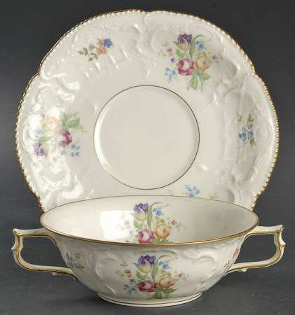 3217 Flat Cream Soup Bowl & Saucer Set