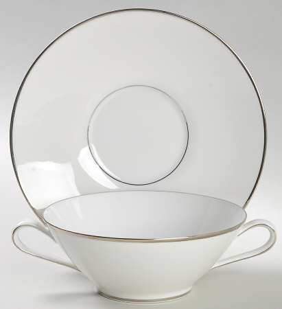3302 Flat Cream Soup Bowl & Saucer Set