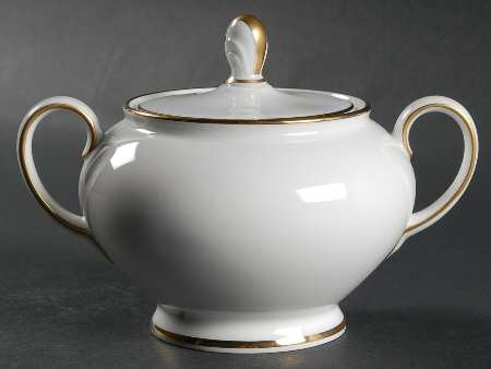 3303 (Aida, White) Sugar Bowl & Lid