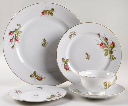 3322 (Aida, Roses) 5 Piece Place Setting