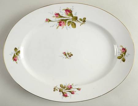 3322 (Aida, Roses) 14" Oval Serving Platter