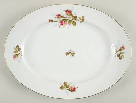 3322 (Aida, Roses) 12" Oval Serving Platter