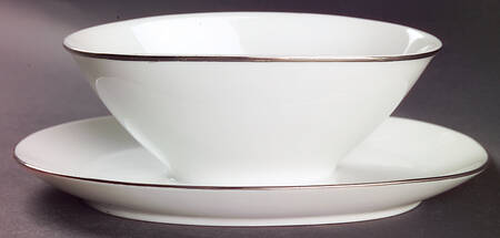 3455 (No Color) Gravy Boat with Attached Underplate