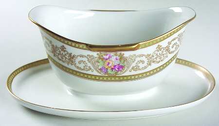 3515 (Helena) Gravy Boat with Attached Underplate