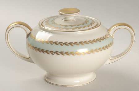 Embassy Turquoise Sugar Bowl & Lid