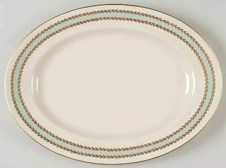 Embassy Turquoise 15" Oval Serving Platter