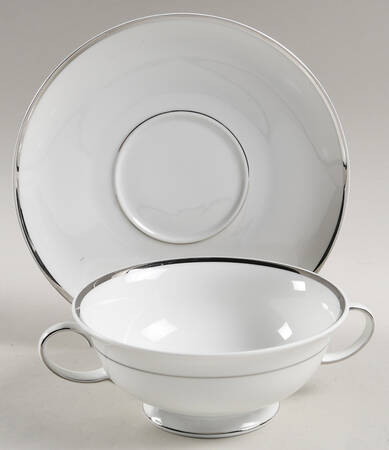 3607 Footed Cream Soup Bowl & Saucer Set