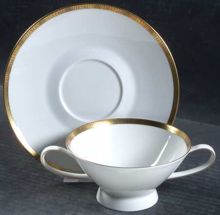 3680 Footed Cream Soup Bowl & Saucer Set