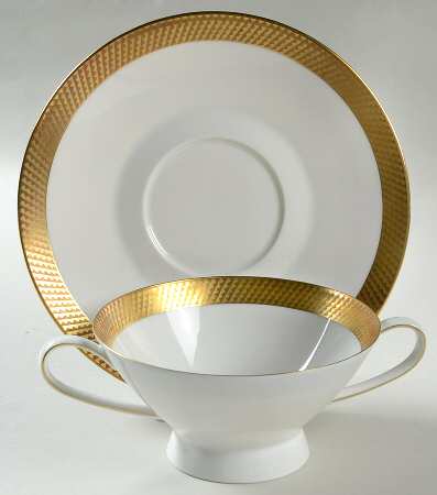 3681 Footed Cream Soup Bowl & Saucer Set