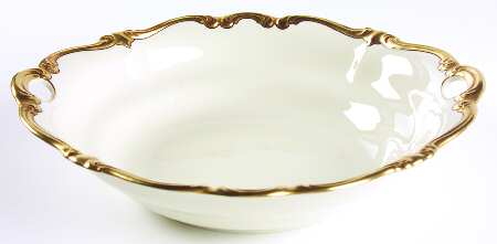 5647 (Ivory Background, Black Line) 11" Round Vegetable Bowl