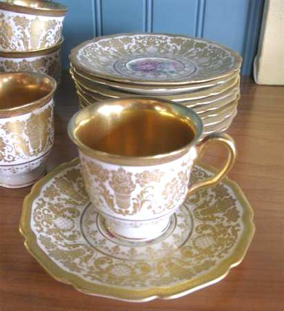 5956 (Ivory) Footed Cup & Saucer Set