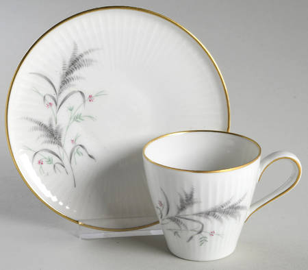 7533 (Gold Trim) Flat Demitasse Cup & Saucer Set